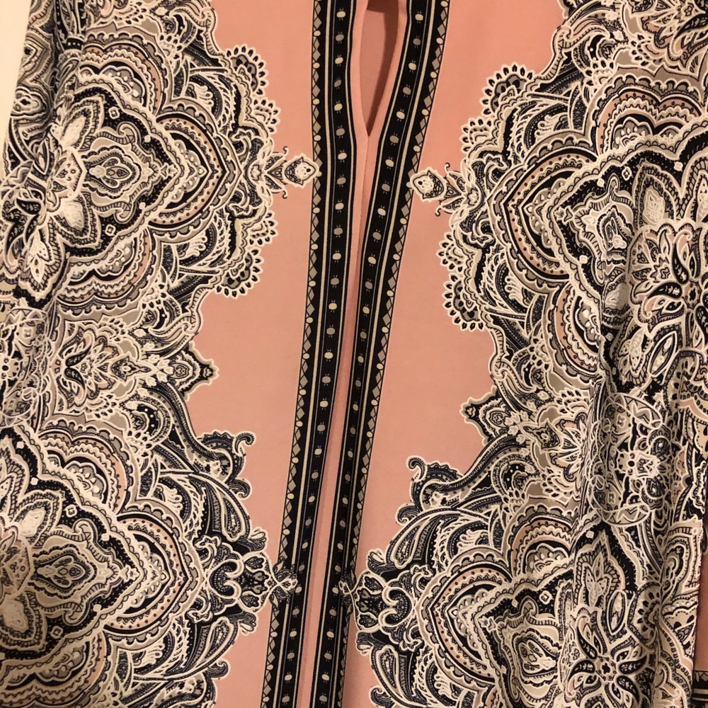 Pink, Navy & white dress (24W)